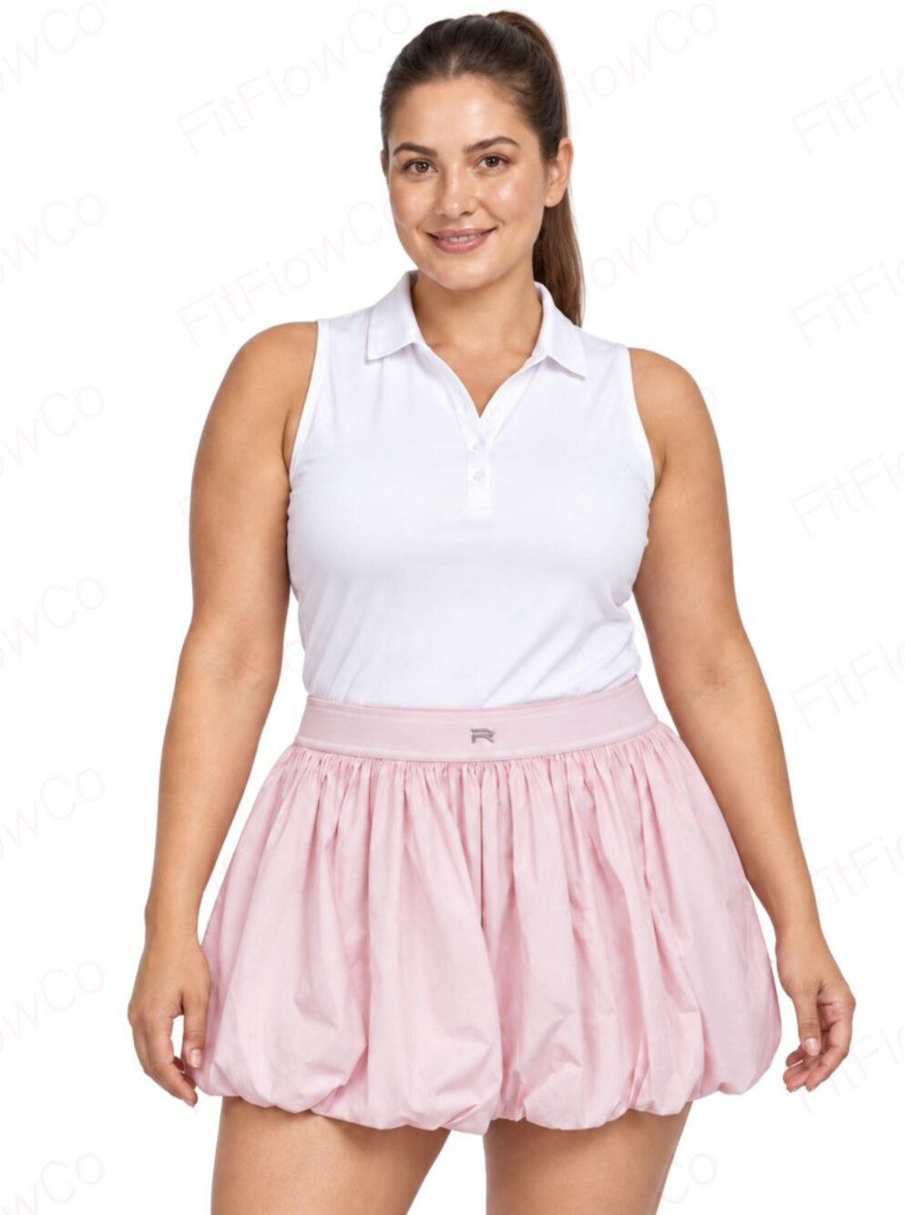 RAMSPORTS Court Flow Bubble Skort XL Pink Tennis Pickleball Pockets NWOT